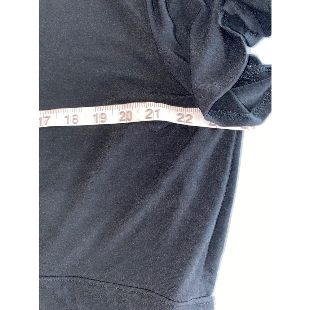 Lane Bryant Jumpsuit Women 22/24 Black Surplice Flutter Sleeve Wide Leg Pockets - Picture 15 of 16